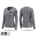 Hobart Police Department Women's Long Sleeve V-neck Shirt - 1