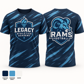 Short Sleeve Performance Shirt, Rams Football, , Teamtime, Team time, sublimation, custom sports apparel, team uniforms, spirit wear, spiritwear, sports uniforms, custom shirts, team store, custom team store, fundraiser sports, apparel fundraiser