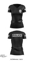 Bluffton PD 22287446 Women's Short Sleeve V-neck Shirt - 100