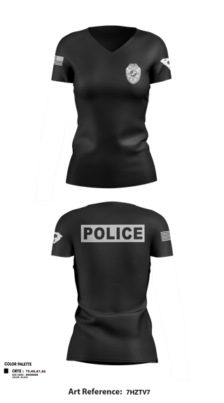 Womens Short Sleeve Vneck Shirt, Bluffton PD, , Teamtime, Team time, sublimation, custom sports apparel, team uniforms, spirit wear, spiritwear, sports uniforms, custom shirts, team store, custom team store, fundraiser sports, apparel fundraiser