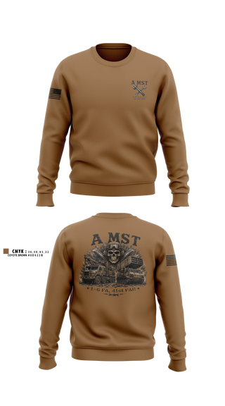 Crew Neck Sweatshirt, A Battery, 1-6 FA, A MST, Army, Teamtime, Team time, sublimation, custom sports apparel, team uniforms, spirit wear, spiritwear, sports uniforms, custom shirts, team store, custom team store, fundraiser sports, apparel fundraiser