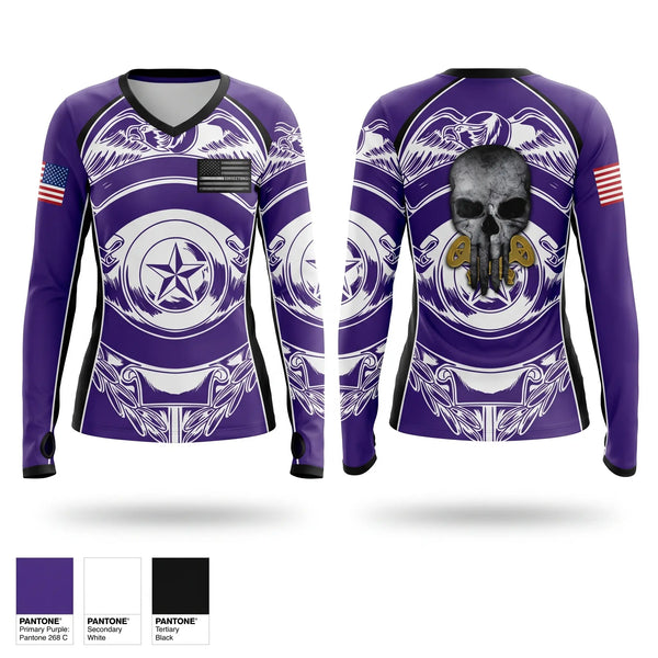 Womens Long Sleeve Vneck Shirt, Rosebud detention center, Police, Teamtime, Team time, sublimation, custom sports apparel, team uniforms, spirit wear, spiritwear, sports uniforms, custom shirts, team store, custom team store, fundraiser sports, apparel fundraiser