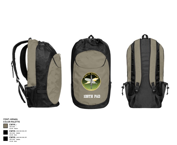 Gear Bag, 108th PAD, Army, Teamtime, Team time, sublimation, custom sports apparel, team uniforms, spirit wear, spiritwear, sports uniforms, custom shirts, team store, custom team store, fundraiser sports, apparel fundraiser