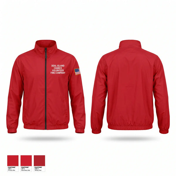 Windbreaker, Deal Island Chance Volunteer Fire Company, Fire Department, Teamtime, Team time, sublimation, custom sports apparel, team uniforms, spirit wear, spiritwear, sports uniforms, custom shirts, team store, custom team store, fundraiser sports, apparel fundraiser