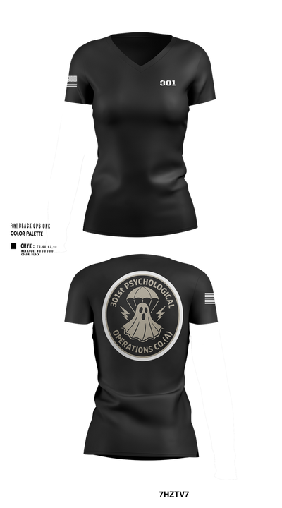 301 76362745 Women's Short Sleeve V-neck Shirt - 100