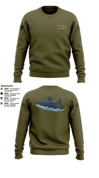 Crew Neck Sweatshirt, USS Jefferson City, Navy, Teamtime, Team time, sublimation, custom sports apparel, team uniforms, spirit wear, spiritwear, sports uniforms, custom shirts, team store, custom team store, fundraiser sports, apparel fundraiser