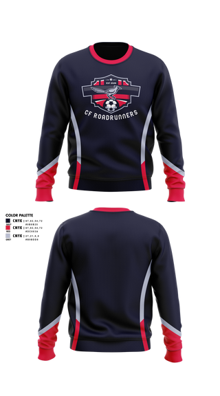 Crew Neck Sweatshirt, CF Roadrunners, Men's Soccer, Teamtime, Team time, sublimation, custom sports apparel, team uniforms, spirit wear, spiritwear, sports uniforms, custom shirts, team store, custom team store, fundraiser sports, apparel fundraiser