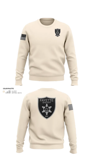 Crew Neck Sweatshirt, Fayette County Sheriff WV, Police, Teamtime, Team time, sublimation, custom sports apparel, team uniforms, spirit wear, spiritwear, sports uniforms, custom shirts, team store, custom team store, fundraiser sports, apparel fundraiser