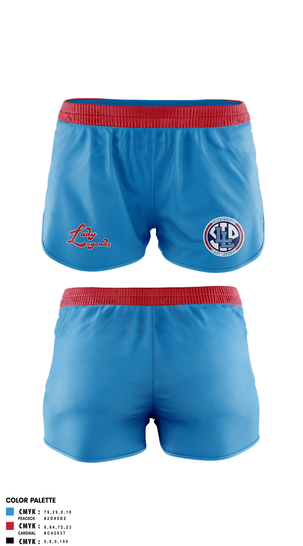 Womens Shorts, Lady Legends, Softball, Teamtime, Team time, sublimation, custom sports apparel, team uniforms, spirit wear, spiritwear, sports uniforms, custom shirts, team store, custom team store, fundraiser sports, apparel fundraiser