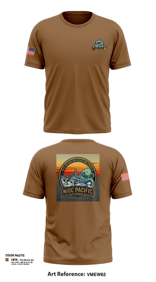 Old School Cotton Feel Shirt, NIOC Pacific FCPOA, Navy, Teamtime, Team time, sublimation, custom sports apparel, team uniforms, spirit wear, spiritwear, sports uniforms, custom shirts, team store, custom team store, fundraiser sports, apparel fundraiser