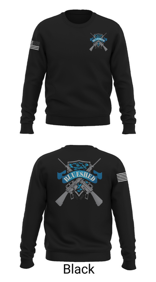 Crew Neck Sweatshirt, Blueshed Gun Shop, , Teamtime, Team time, sublimation, custom sports apparel, team uniforms, spirit wear, spiritwear, sports uniforms, custom shirts, team store, custom team store, fundraiser sports, apparel fundraiser