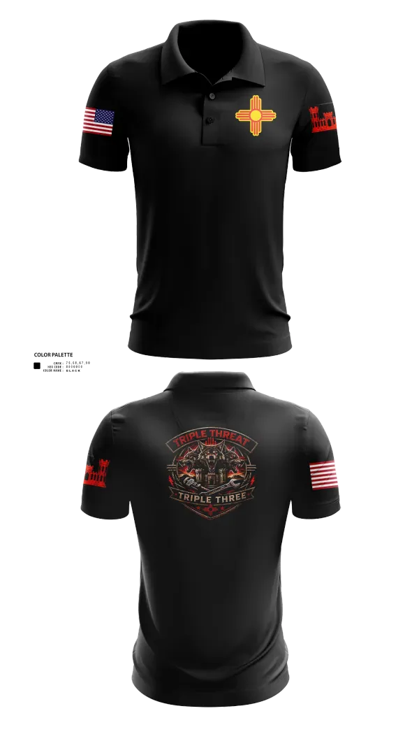 Short Sleeve Performance Polo, 333rd Triple Threat 2, Army, Teamtime, Team time, sublimation, custom sports apparel, team uniforms, spirit wear, spiritwear, sports uniforms, custom shirts, team store, custom team store, fundraiser sports, apparel fundraiser
