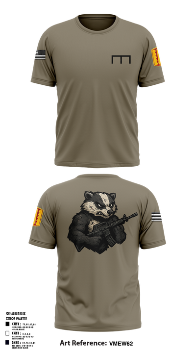 180th ESC 64221242 Short Sleeve Performance Shirt - 1