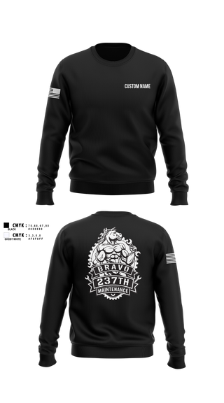 Crew Neck Sweatshirt, BRAVO 237th BSB, Army, Teamtime, Team time, sublimation, custom sports apparel, team uniforms, spirit wear, spiritwear, sports uniforms, custom shirts, team store, custom team store, fundraiser sports, apparel fundraiser