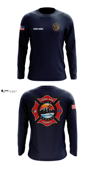 Long Sleeve Performance Shirt, Dona Ana fire Rescue Station 42, Fire Department, Teamtime, Team time, sublimation, custom sports apparel, team uniforms, spirit wear, spiritwear, sports uniforms, custom shirts, team store, custom team store, fundraiser sports, apparel fundraiser
