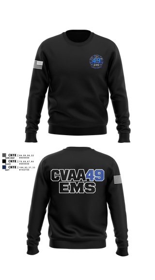Crew Neck Sweatshirt, Coudersport Ems, EMS/EMT, Teamtime, Team time, sublimation, custom sports apparel, team uniforms, spirit wear, spiritwear, sports uniforms, custom shirts, team store, custom team store, fundraiser sports, apparel fundraiser