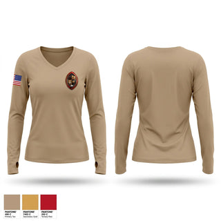 Womens Long Sleeve Vneck Shirt, 2-198, Army, Teamtime, Team time, sublimation, custom sports apparel, team uniforms, spirit wear, spiritwear, sports uniforms, custom shirts, team store, custom team store, fundraiser sports, apparel fundraiser
