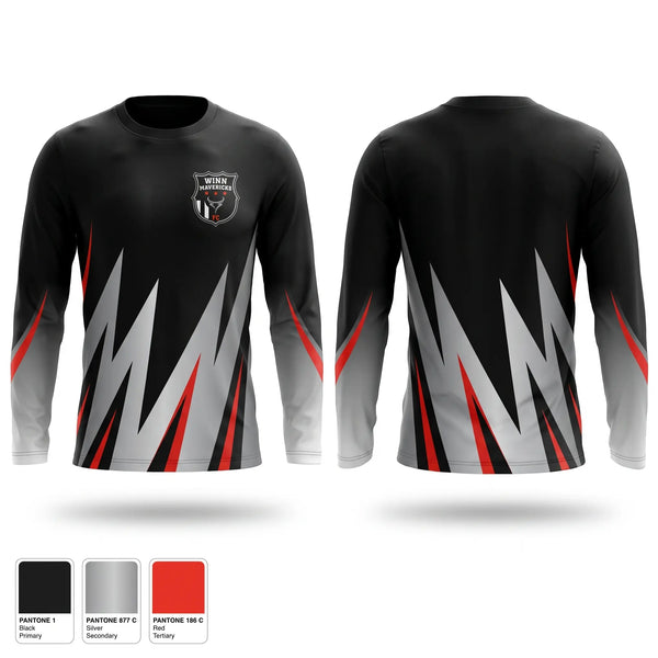 Long Sleeve Performance Shirt, Eagle Pass Winn HS, Men's Soccer, Teamtime, Team time, sublimation, custom sports apparel, team uniforms, spirit wear, spiritwear, sports uniforms, custom shirts, team store, custom team store, fundraiser sports, apparel fundraiser