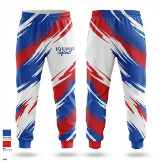 Sweatpants, Jayhawks, Softball, Teamtime, Team time, sublimation, custom sports apparel, team uniforms, spirit wear, spiritwear, sports uniforms, custom shirts, team store, custom team store, fundraiser sports, apparel fundraiser