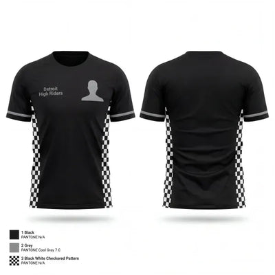Detroit High Riders 74137297 Short Sleeve Performance Shirt - 1