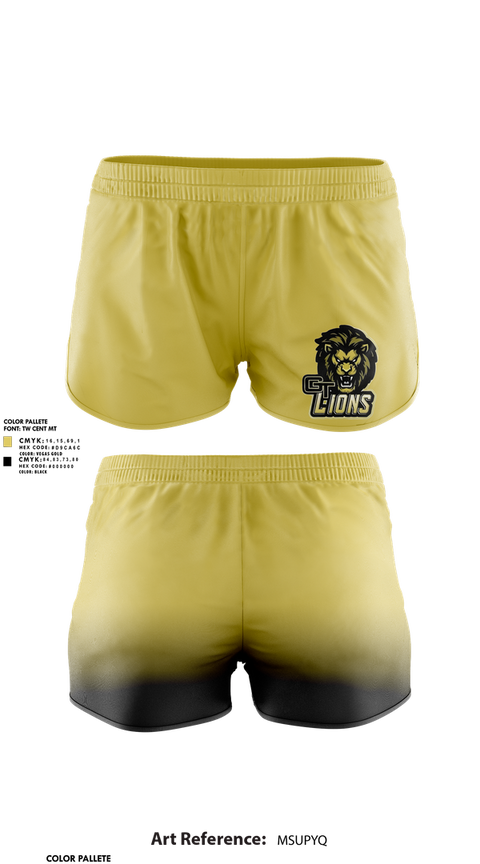 Track Shorts, Gt lions, , Teamtime, Team time, sublimation, custom sports apparel, team uniforms, spirit wear, spiritwear, sports uniforms, custom shirts, team store, custom team store, fundraiser sports, apparel fundraiser