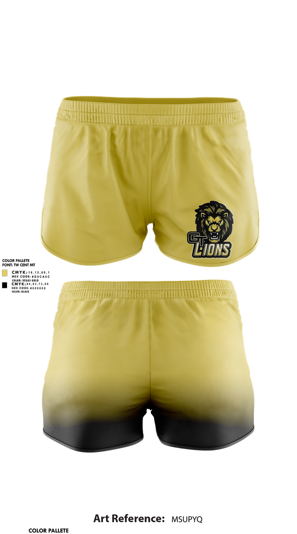 Track Shorts, Gt lions, , Teamtime, Team time, sublimation, custom sports apparel, team uniforms, spirit wear, spiritwear, sports uniforms, custom shirts, team store, custom team store, fundraiser sports, apparel fundraiser