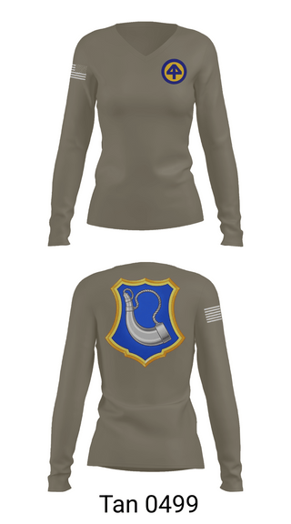 Womens Long Sleeve Vneck Shirt, HHC 1/181, National Guard, Teamtime, Team time, sublimation, custom sports apparel, team uniforms, spirit wear, spiritwear, sports uniforms, custom shirts, team store, custom team store, fundraiser sports, apparel fundraiser