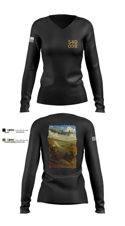 ODB SYRIA 35627311 Women's Long Sleeve V-neck Shirt - 1