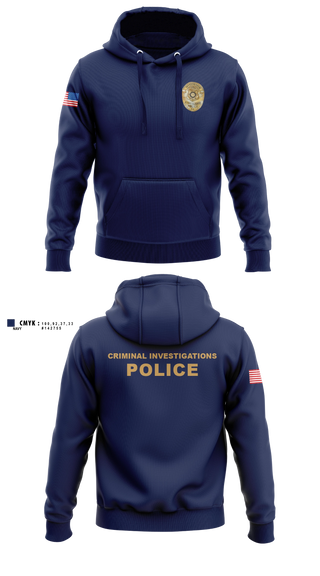 Hoodie, Criminal Investigations, Police, Teamtime, Team time, sublimation, custom sports apparel, team uniforms, spirit wear, spiritwear, sports uniforms, custom shirts, team store, custom team store, fundraiser sports, apparel fundraiser