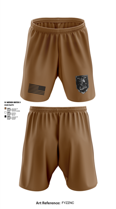 1-222 Aviation Regiment Athletic Shorts With Pockets - 8