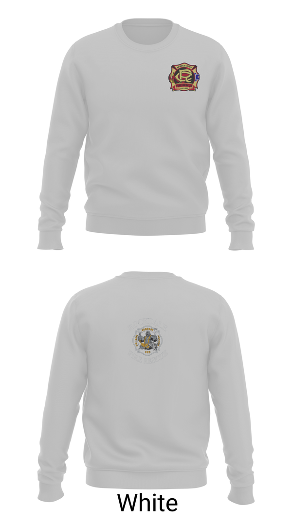 Crew Neck Sweatshirt, Rockdale County Fire Rescue Company 1, Fire Department, Teamtime, Team time, sublimation, custom sports apparel, team uniforms, spirit wear, spiritwear, sports uniforms, custom shirts, team store, custom team store, fundraiser sports, apparel fundraiser