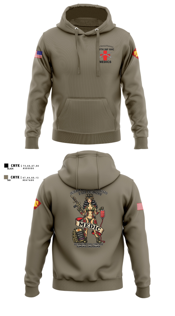 Hoodie, 179 HHC Medics, National Guard, Teamtime, Team time, sublimation, custom sports apparel, team uniforms, spirit wear, spiritwear, sports uniforms, custom shirts, team store, custom team store, fundraiser sports, apparel fundraiser