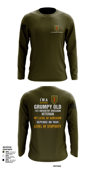 Long Sleeve Performance Shirt, 1st Infantry Division, , Teamtime, Team time, sublimation, custom sports apparel, team uniforms, spirit wear, spiritwear, sports uniforms, custom shirts, team store, custom team store, fundraiser sports, apparel fundraiser