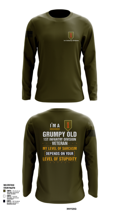 1st Infantry Division 23102862 Long Sleeve Performance Shirt 21