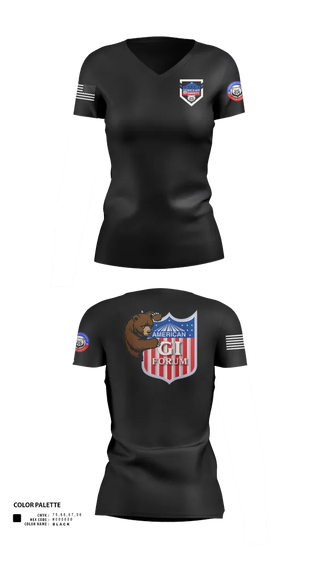 Womens Short Sleeve Vneck Shirt, Agif board, Army, Teamtime, Team time, sublimation, custom sports apparel, team uniforms, spirit wear, spiritwear, sports uniforms, custom shirts, team store, custom team store, fundraiser sports, apparel fundraiser