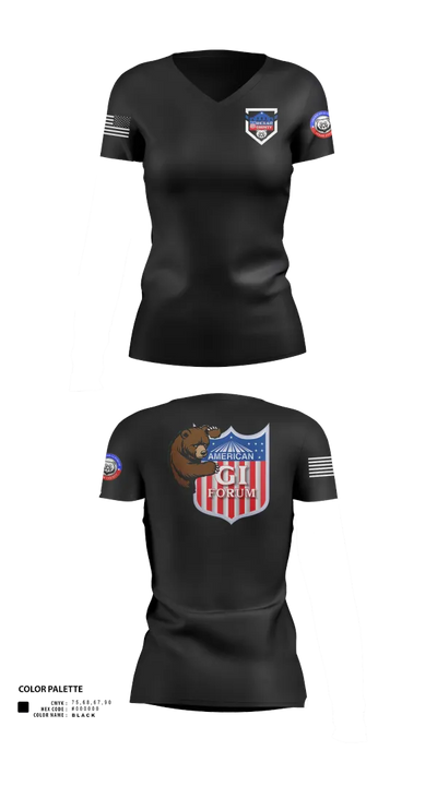 Agif board 96601828 Women's Short Sleeve V-neck Shirt - 101