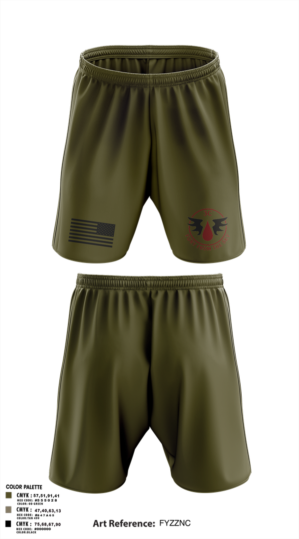 Athletic Shorts With Pockets, CCo, 1-508PIR (OG), Army, Teamtime, Team time, sublimation, custom sports apparel, team uniforms, spirit wear, spiritwear, sports uniforms, custom shirts, team store, custom team store, fundraiser sports, apparel fundraiser