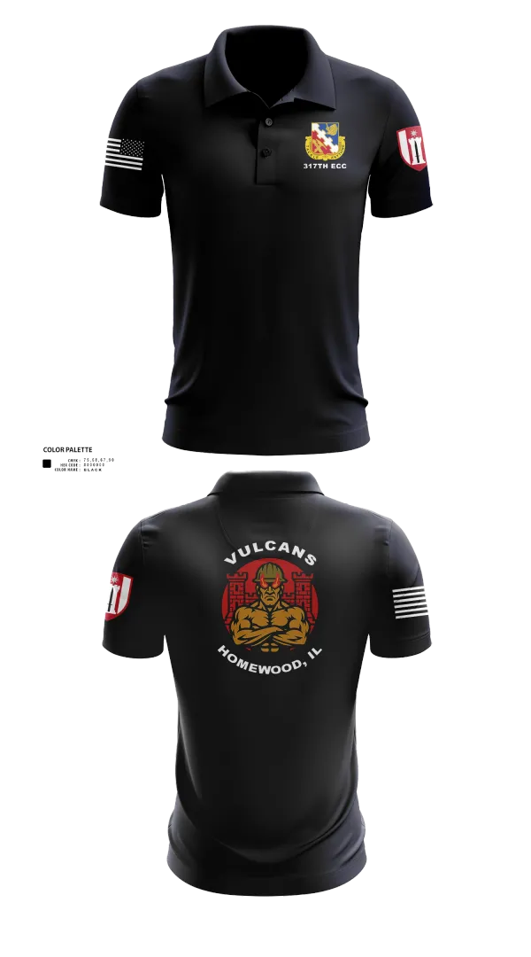 Short Sleeve Performance Polo, 317th ECC, Army, Teamtime, Team time, sublimation, custom sports apparel, team uniforms, spirit wear, spiritwear, sports uniforms, custom shirts, team store, custom team store, fundraiser sports, apparel fundraiser