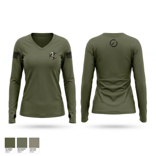 Womens Long Sleeve Vneck Shirt, U.S. Marshals Fugitive Task Force, Police, Teamtime, Team time, sublimation, custom sports apparel, team uniforms, spirit wear, spiritwear, sports uniforms, custom shirts, team store, custom team store, fundraiser sports, apparel fundraiser