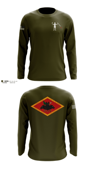 Long Sleeve Performance Shirt, BTRY C, 2d LAAD Bn, Marines, Teamtime, Team time, sublimation, custom sports apparel, team uniforms, spirit wear, spiritwear, sports uniforms, custom shirts, team store, custom team store, fundraiser sports, apparel fundraiser