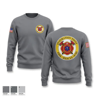 Crew Neck Sweatshirt, Inspiration Point rural volunteer fire district, Fire Department, Teamtime, Team time, sublimation, custom sports apparel, team uniforms, spirit wear, spiritwear, sports uniforms, custom shirts, team store, custom team store, fundraiser sports, apparel fundraiser