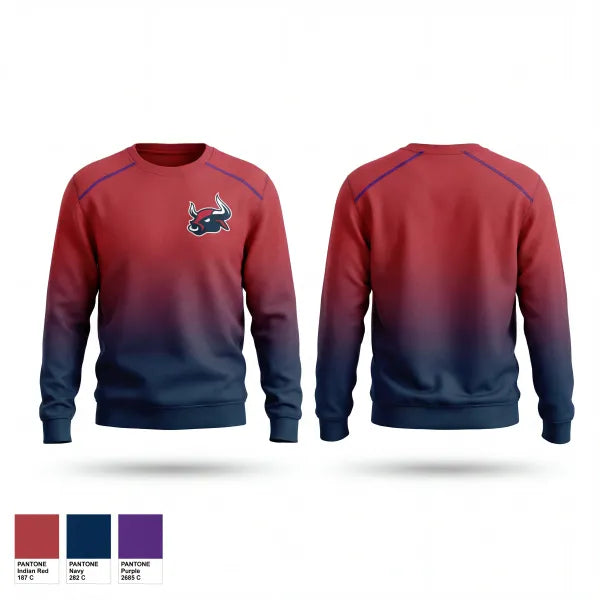 Crew Neck Sweatshirt, Smithtown Bulls, Baseball, Teamtime, Team time, sublimation, custom sports apparel, team uniforms, spirit wear, spiritwear, sports uniforms, custom shirts, team store, custom team store, fundraiser sports, apparel fundraiser