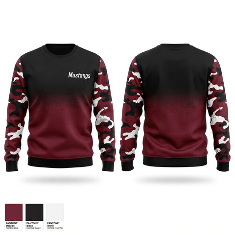Crew Neck Sweatshirt, Mustangs, Women's Basketball, Teamtime, Team time, sublimation, custom sports apparel, team uniforms, spirit wear, spiritwear, sports uniforms, custom shirts, team store, custom team store, fundraiser sports, apparel fundraiser