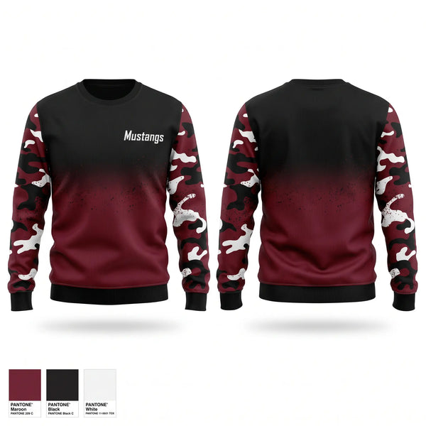 Crew Neck Sweatshirt, Mustangs, Women's Basketball, Teamtime, Team time, sublimation, custom sports apparel, team uniforms, spirit wear, spiritwear, sports uniforms, custom shirts, team store, custom team store, fundraiser sports, apparel fundraiser
