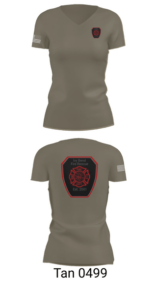 Womens Short Sleeve Vneck Shirt, Ivy Bend Fire and Rescue, Fire Department, Teamtime, Team time, sublimation, custom sports apparel, team uniforms, spirit wear, spiritwear, sports uniforms, custom shirts, team store, custom team store, fundraiser sports, apparel fundraiser