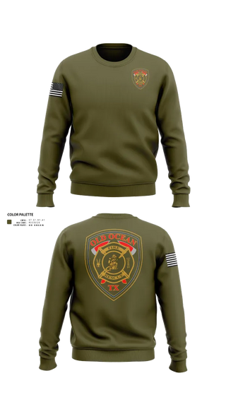 Crew Neck Sweatshirt, Old Ocean Fire Department, Fire Department, Teamtime, Team time, sublimation, custom sports apparel, team uniforms, spirit wear, spiritwear, sports uniforms, custom shirts, team store, custom team store, fundraiser sports, apparel fundraiser