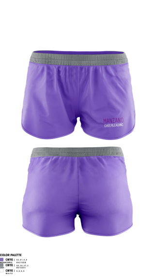 Womens Shorts, Manzano Monarchs, Cheer, Teamtime, Team time, sublimation, custom sports apparel, team uniforms, spirit wear, spiritwear, sports uniforms, custom shirts, team store, custom team store, fundraiser sports, apparel fundraiser
