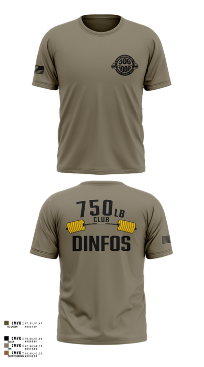 DINFOS 1000LB Club 26968217 Short Sleeve Performance Shirt - 7