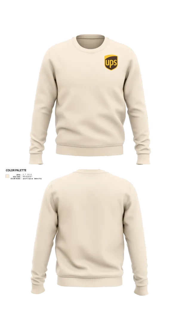 Crew Neck Sweatshirt, UPS, , Teamtime, Team time, sublimation, custom sports apparel, team uniforms, spirit wear, spiritwear, sports uniforms, custom shirts, team store, custom team store, fundraiser sports, apparel fundraiser