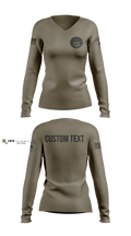 Bravo Company, 401st Cyber Battalion 75539801 Women's Long Sleeve V-neck Shirt - 3